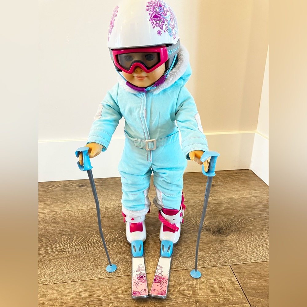 American Girl Doll Bundle with Ski Clothes, Luciana Space Outfit, and Doll